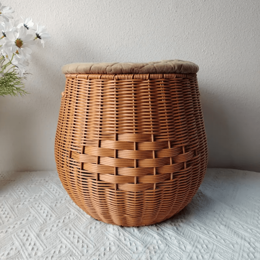 Handwoven Storage Stool