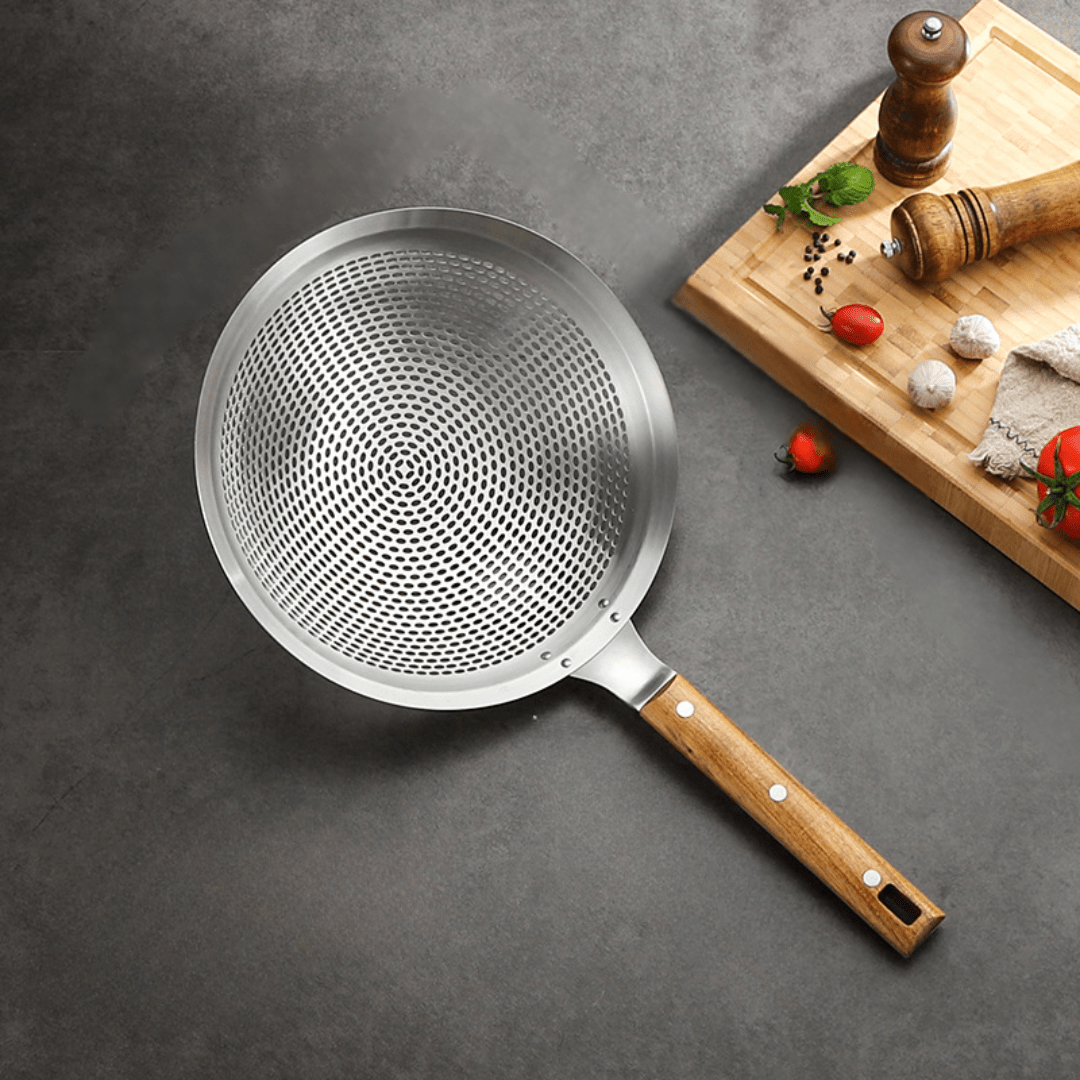 Heavy-Duty Stainless Steel Frying Strainer