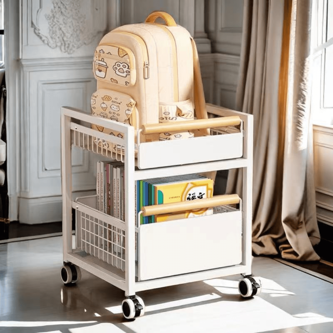 Movable Storage Trolley With Wheels