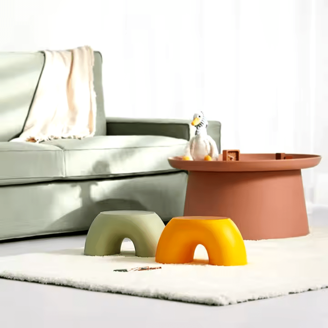 Non-Slip Rainbow Style Shoe Stool