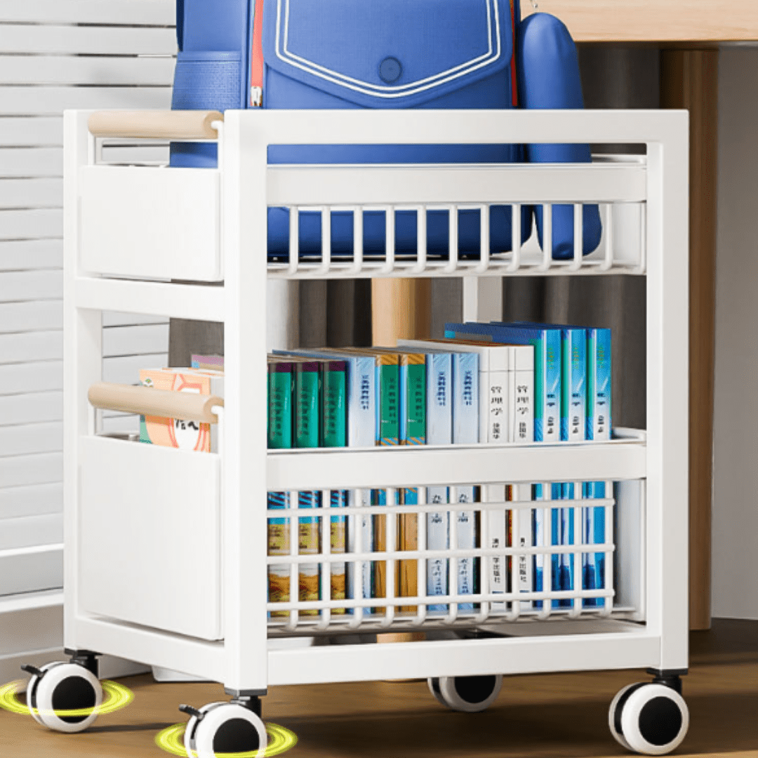 Movable Storage Trolley With Wheels