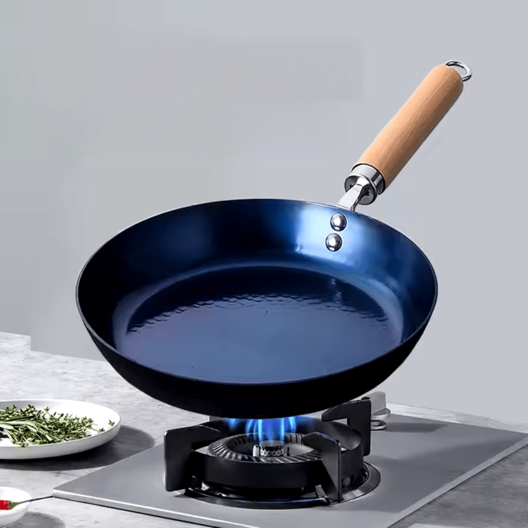 Cast Iron Frying Pan With Wood Handle