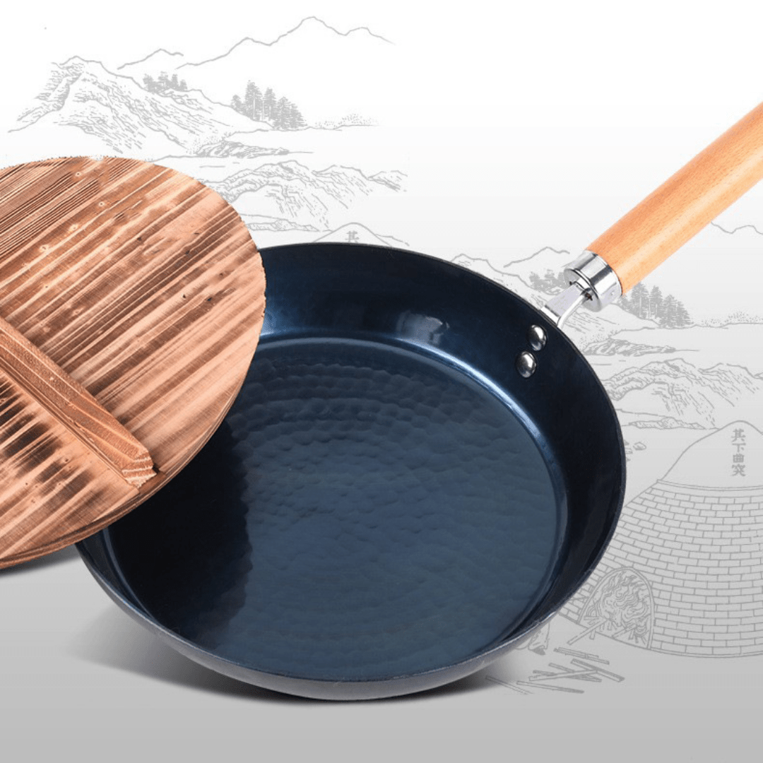 Cast Iron Frying Pan With Wood Handle