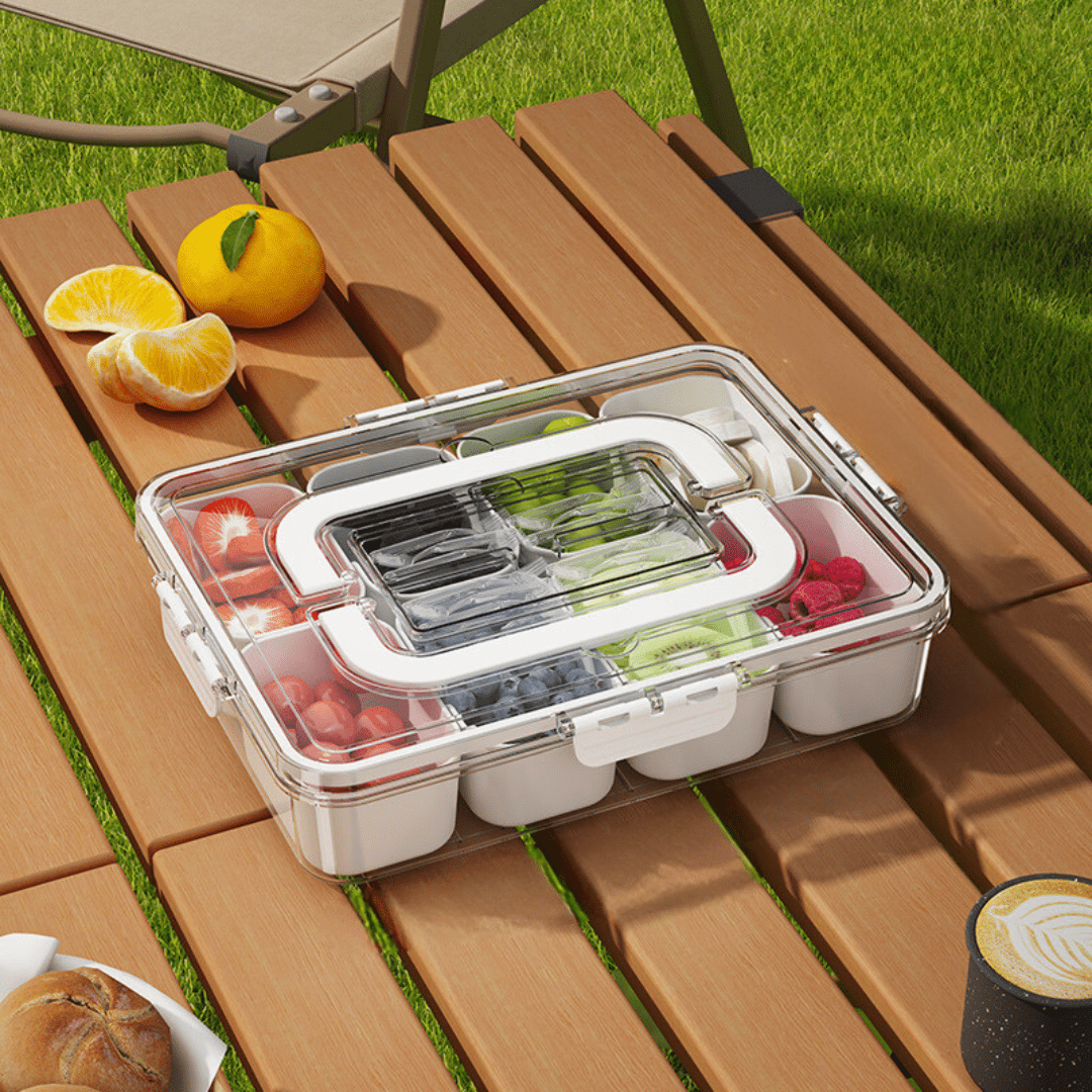 Portable Eight Grid Storage Box