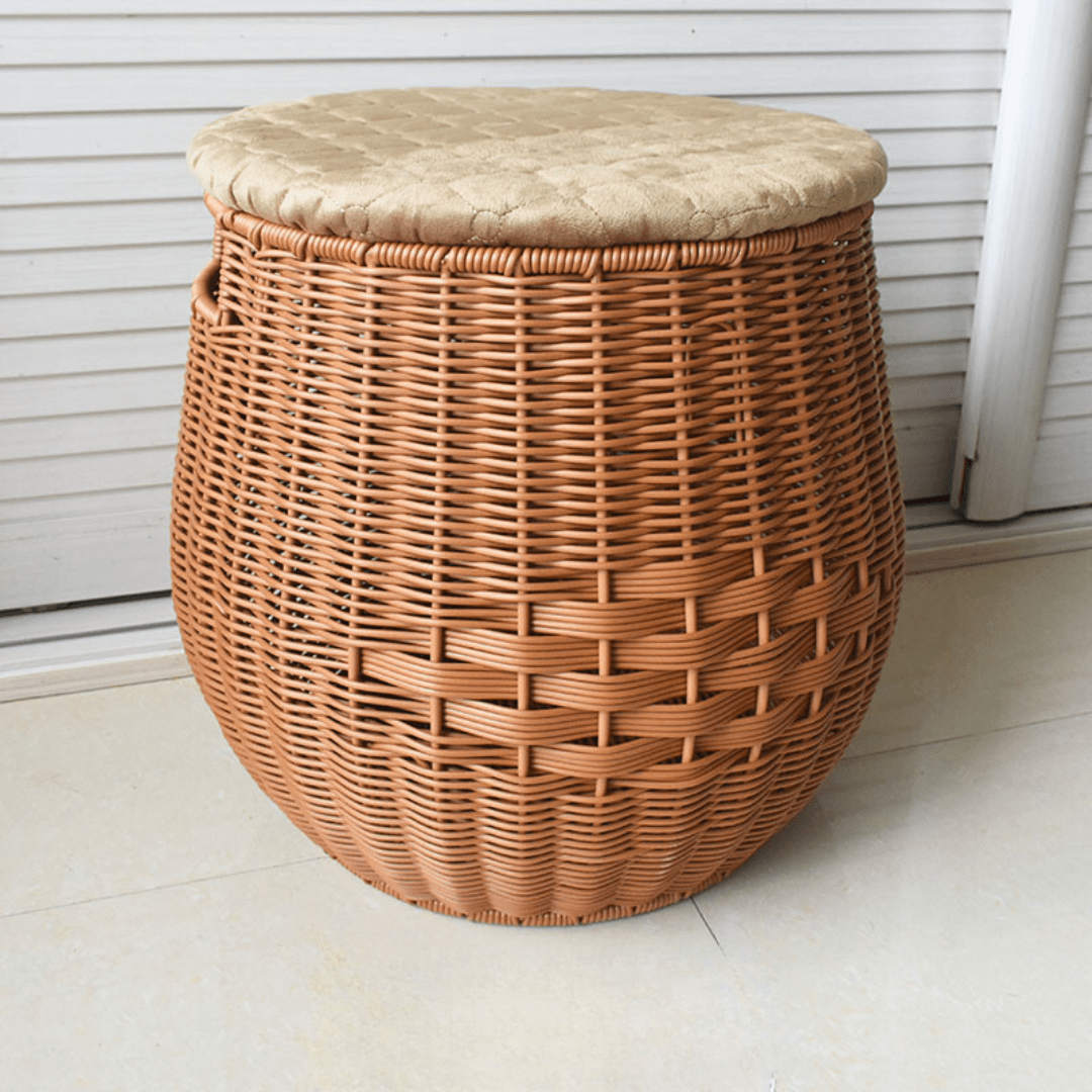 Handwoven Storage Stool