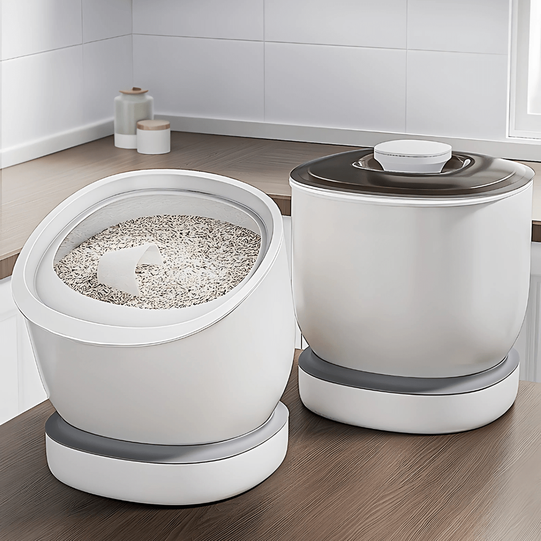 Rotatable Moisture-Proof Rice Bucket