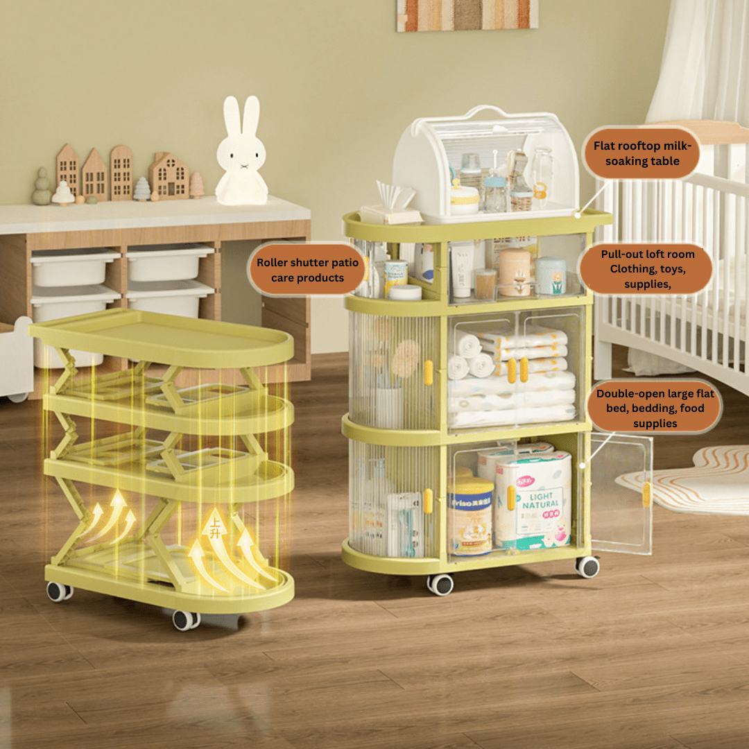 4 Tier Multi-Functional Storage Cart With Wheels
