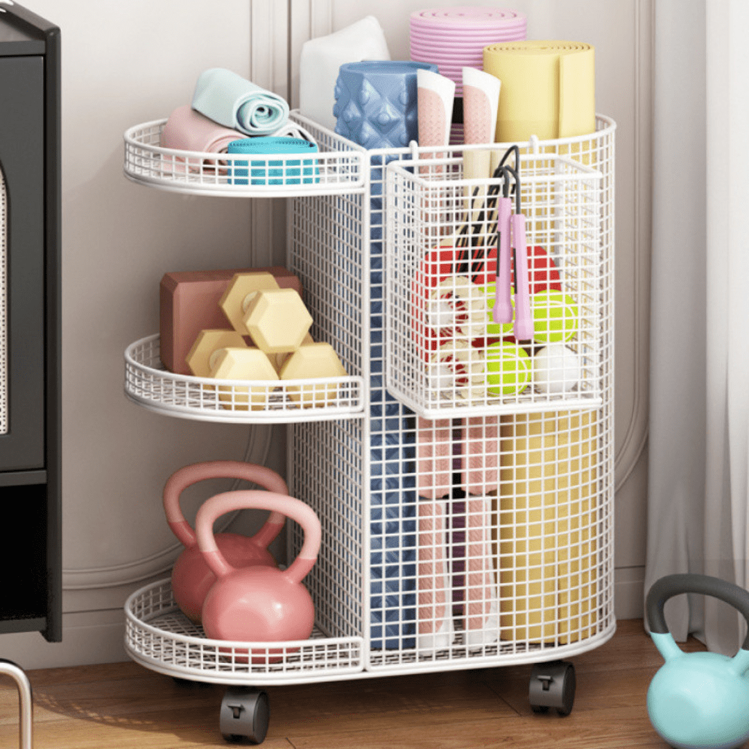Floor-Standing Sport Organizer Rack