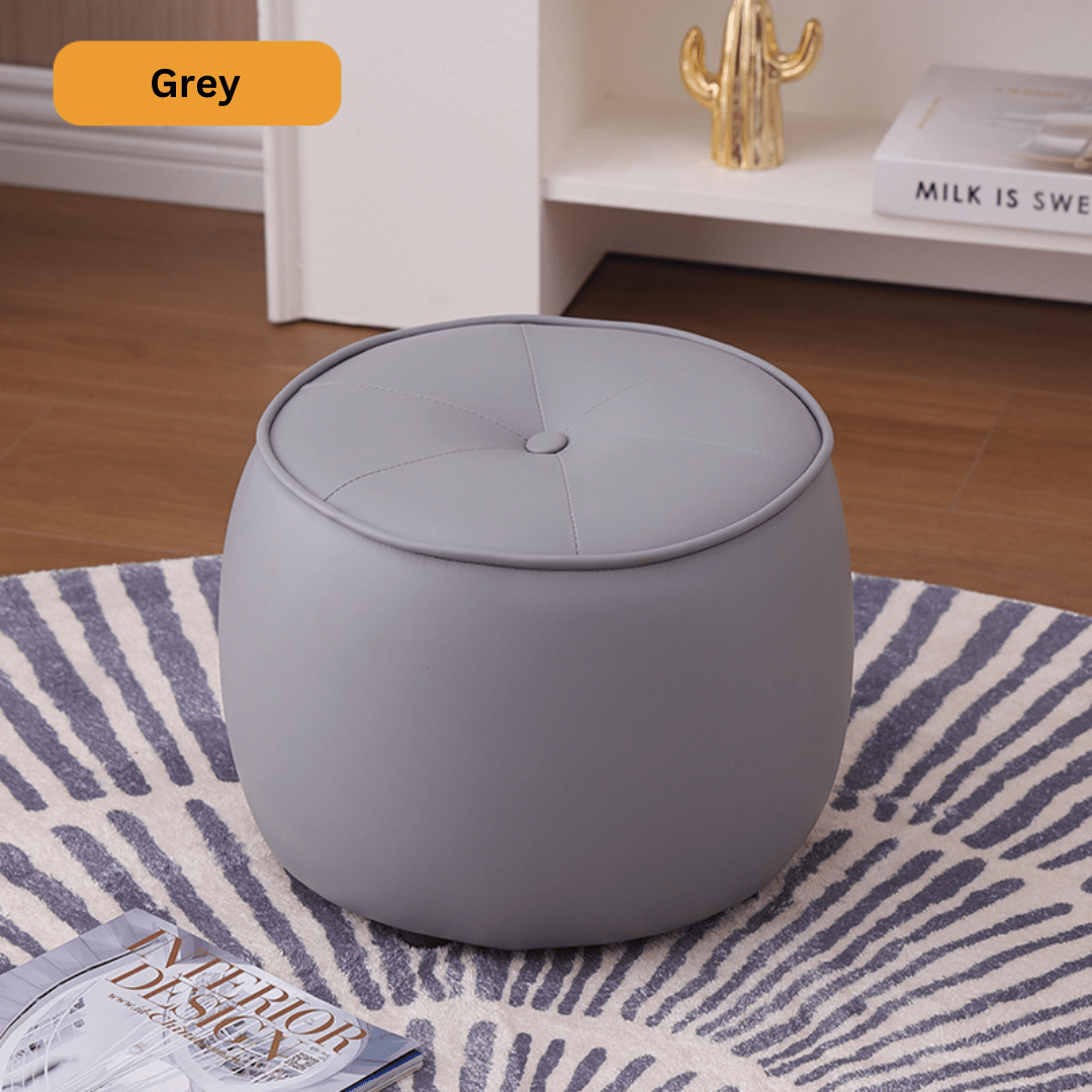 Elegance Leather Ottoman Footstool
