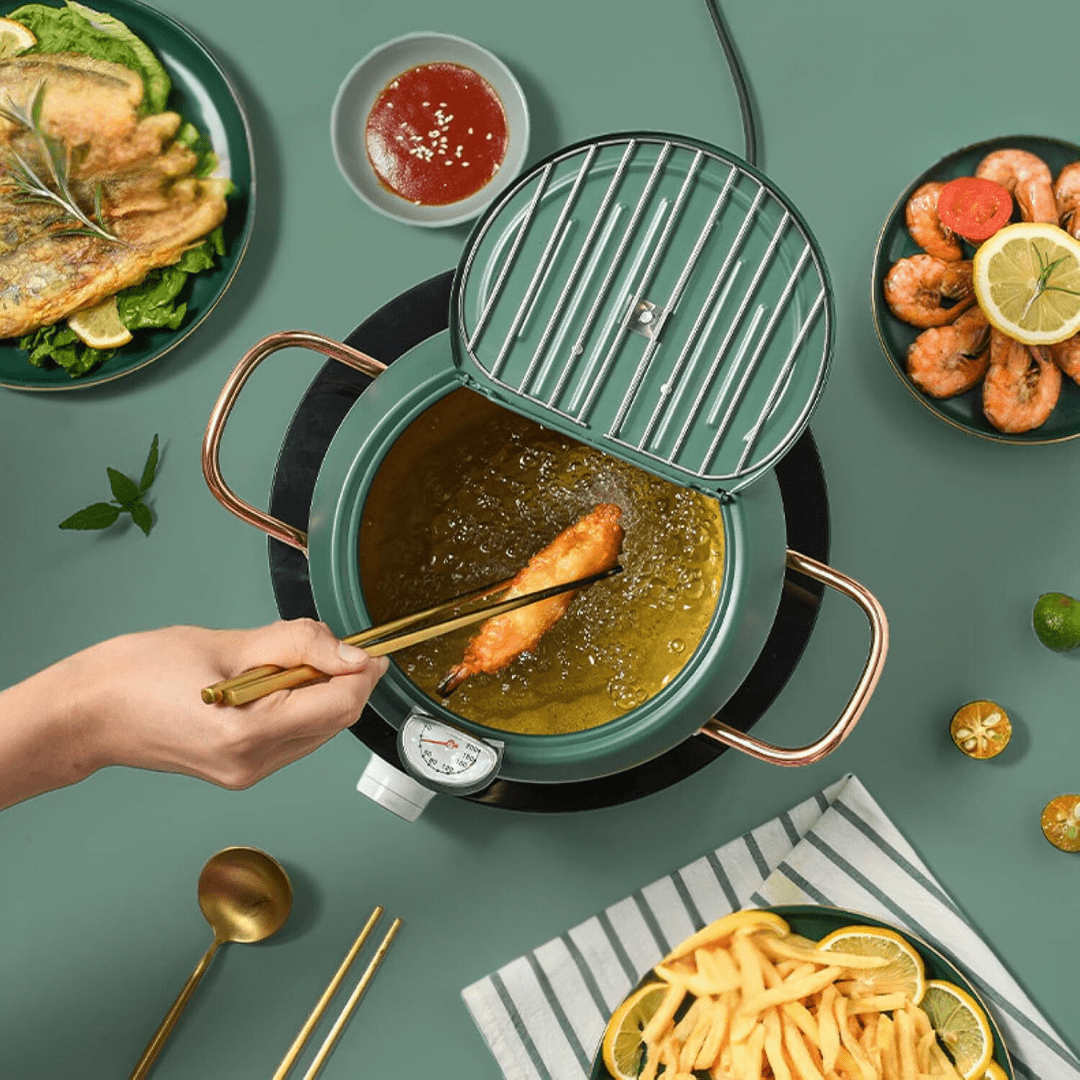 Versatile Fry Iron Tempura Fryer Pot