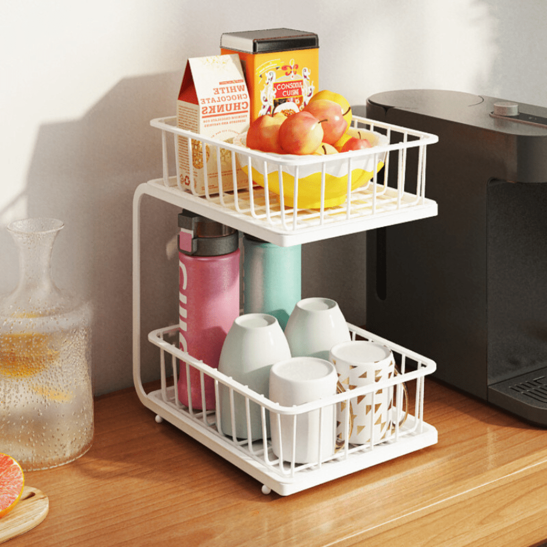 Versatile Double Layer Storage Basket