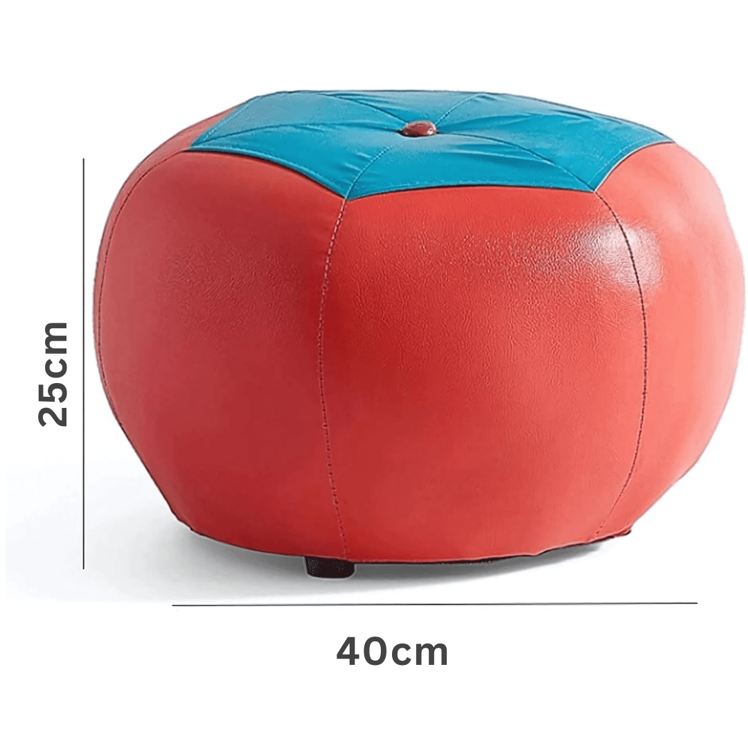 Solid Wood Frame Footstool with Highly Elastic Sponge Filling