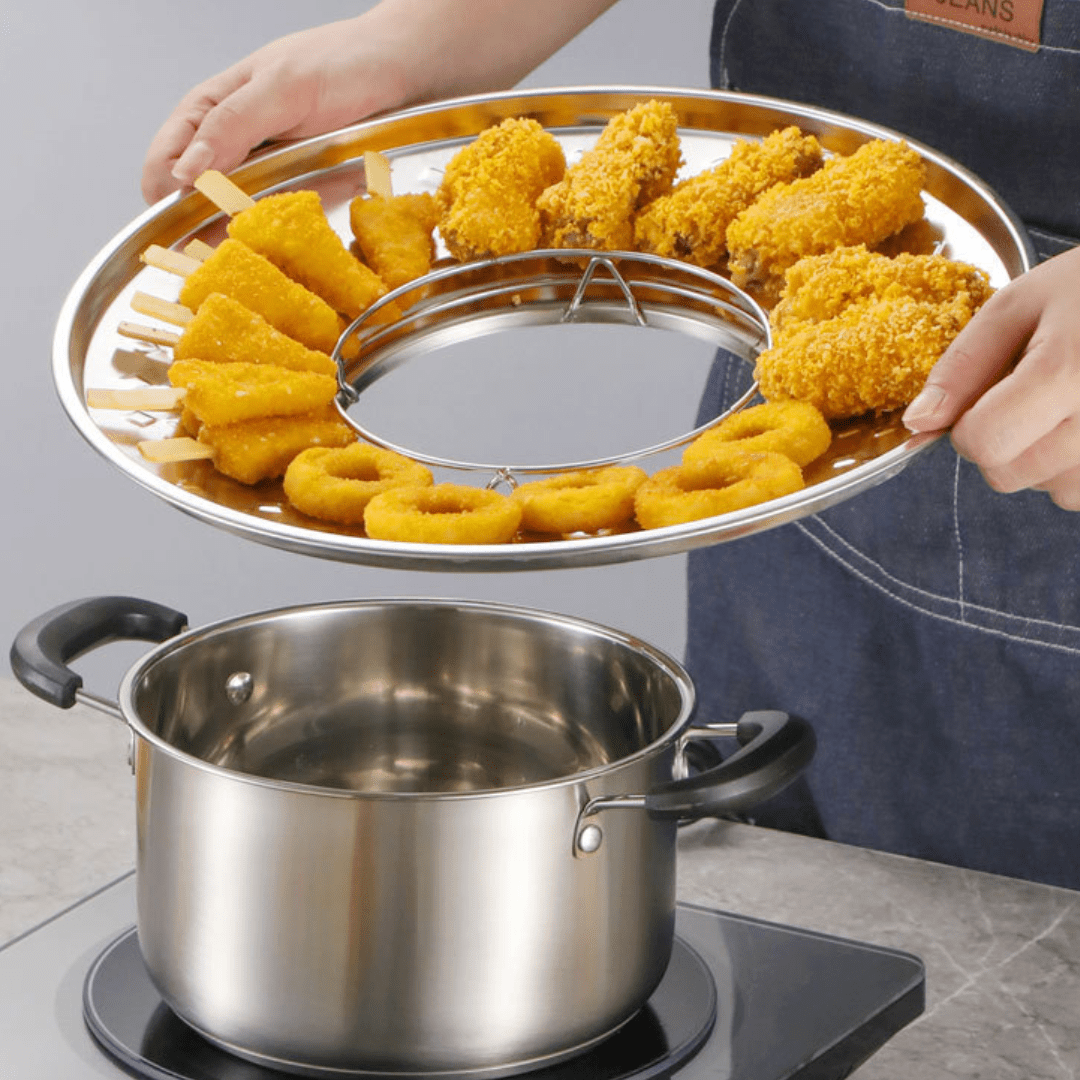 Splash Guard Stainless Fry Rack
