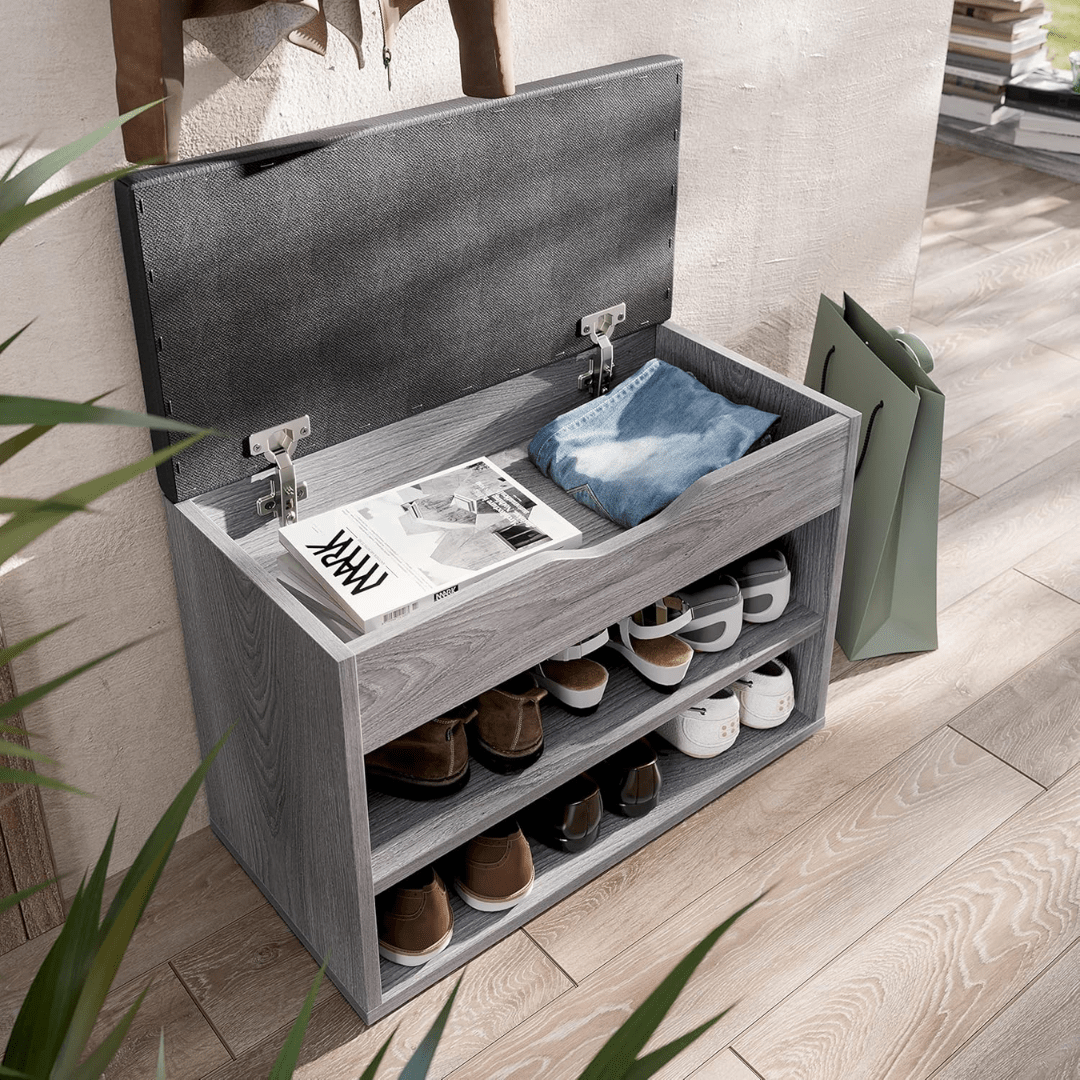 Shoe Rack With Lift Up Bench Top