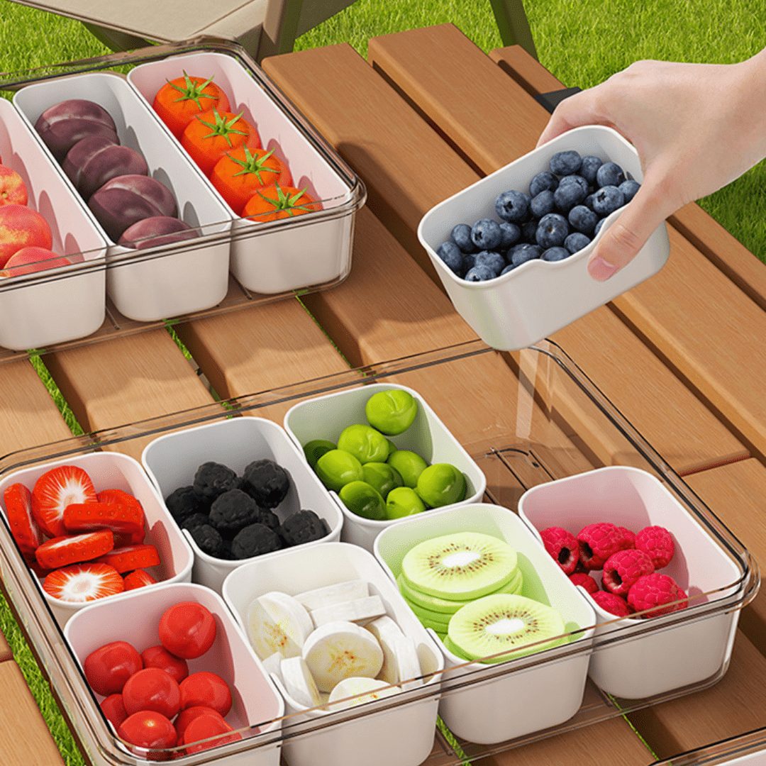 Portable Eight Grid Storage Box