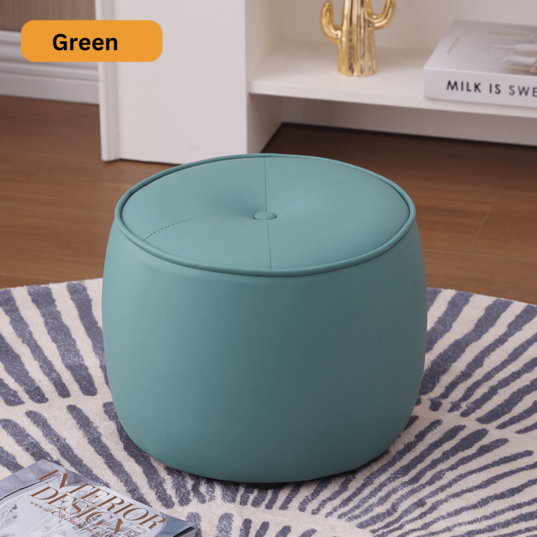 Elegance Leather Ottoman Footstool