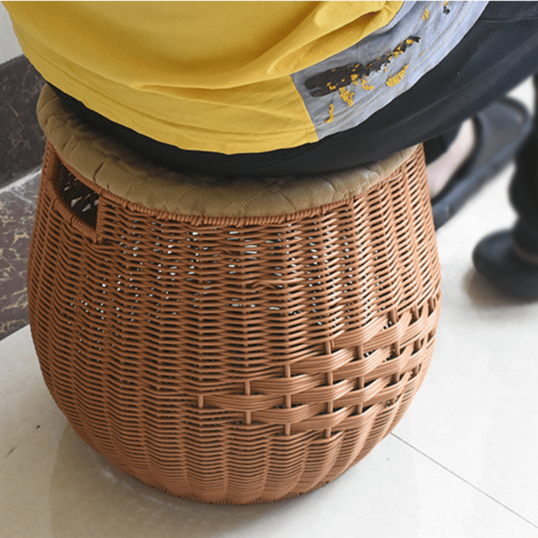 Handwoven Storage Stool