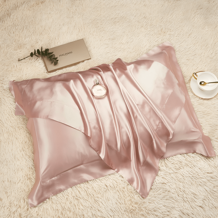 Luxe Silk Rose Gold Satin Pillow Covers