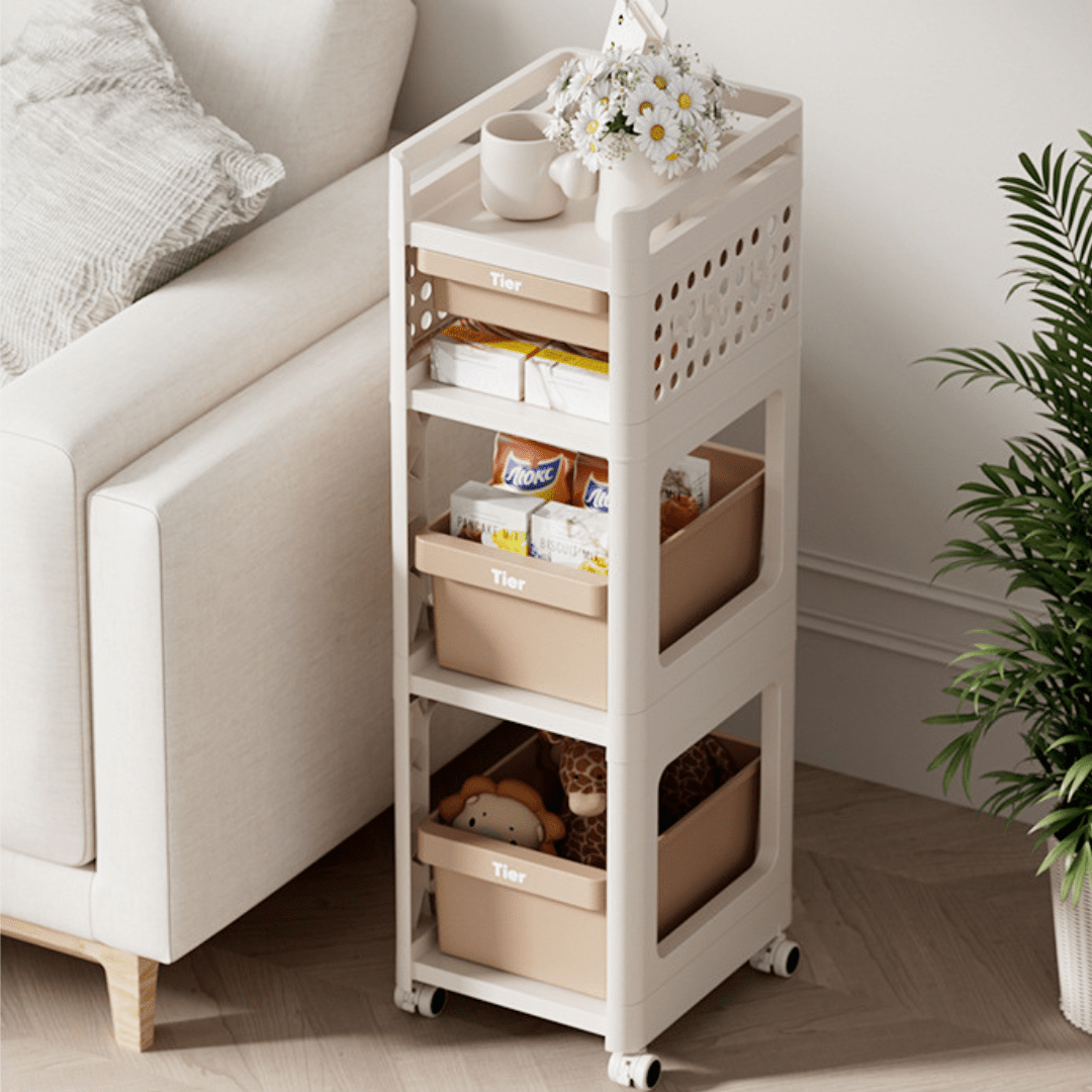 Four Layer Rolling Storage Rack