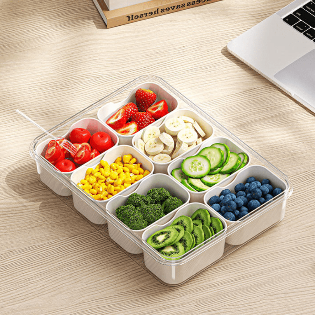 Portable Eight Grid Storage Box