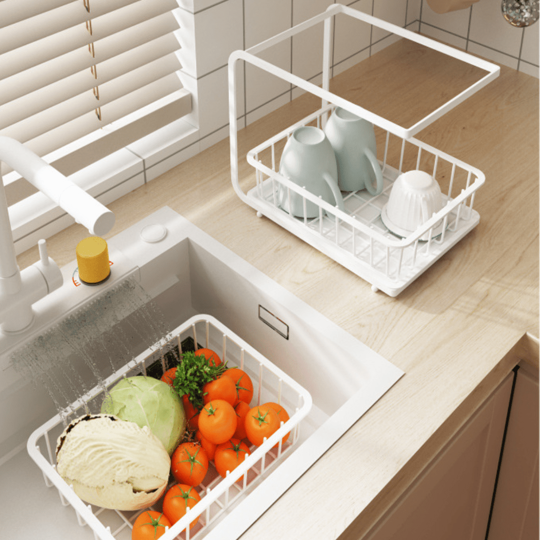 Versatile Double Layer Storage Basket