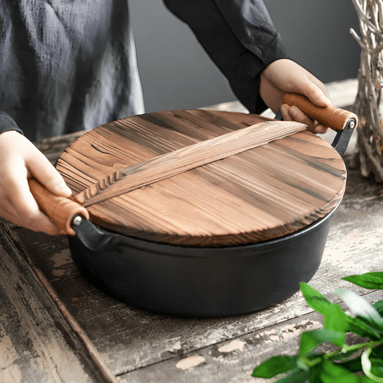 Iron Craft Wooden Handle Fry Pan