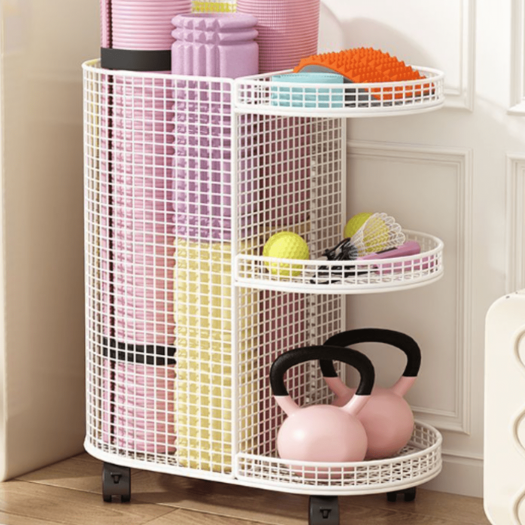 Floor-Standing Sport Organizer Rack