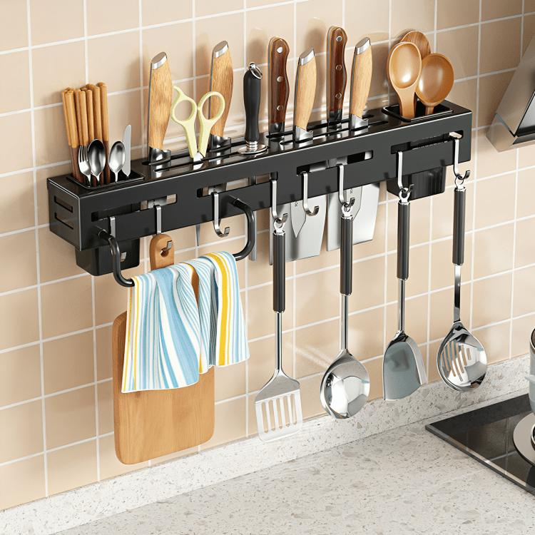High-Capacity Knife & Utensil Storage Rack