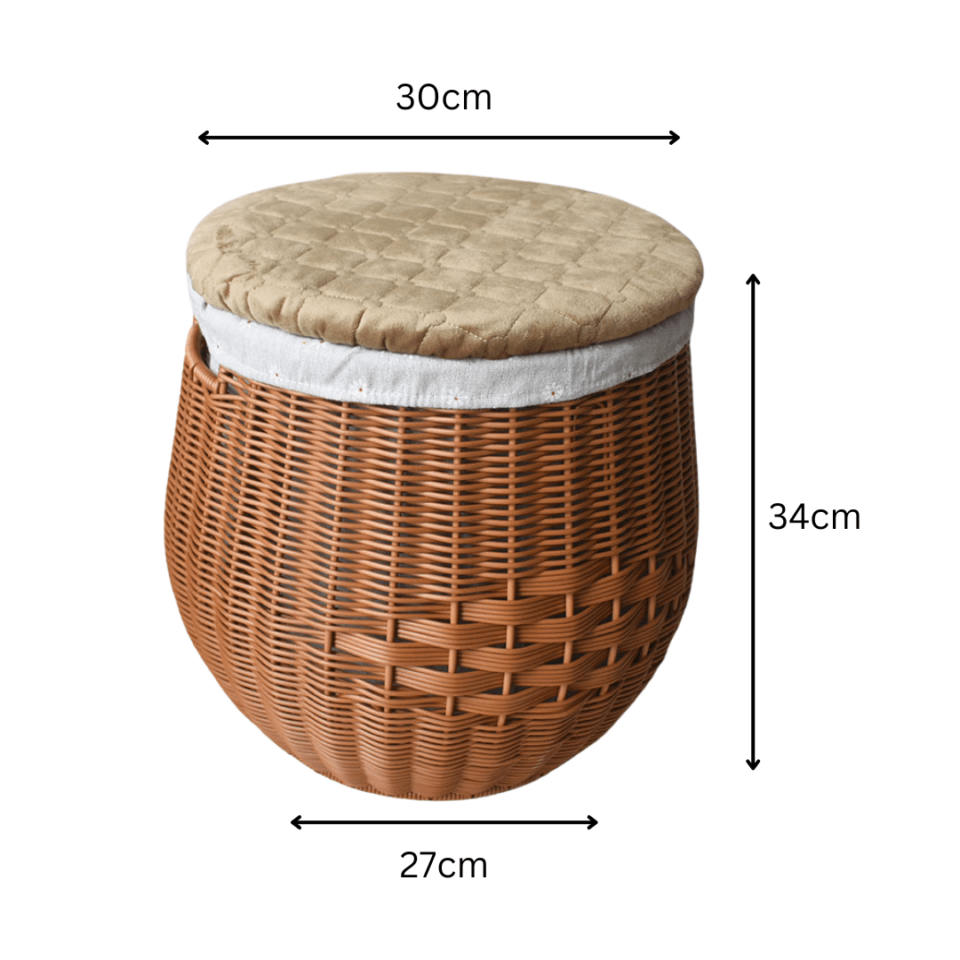 Handwoven Storage Stool