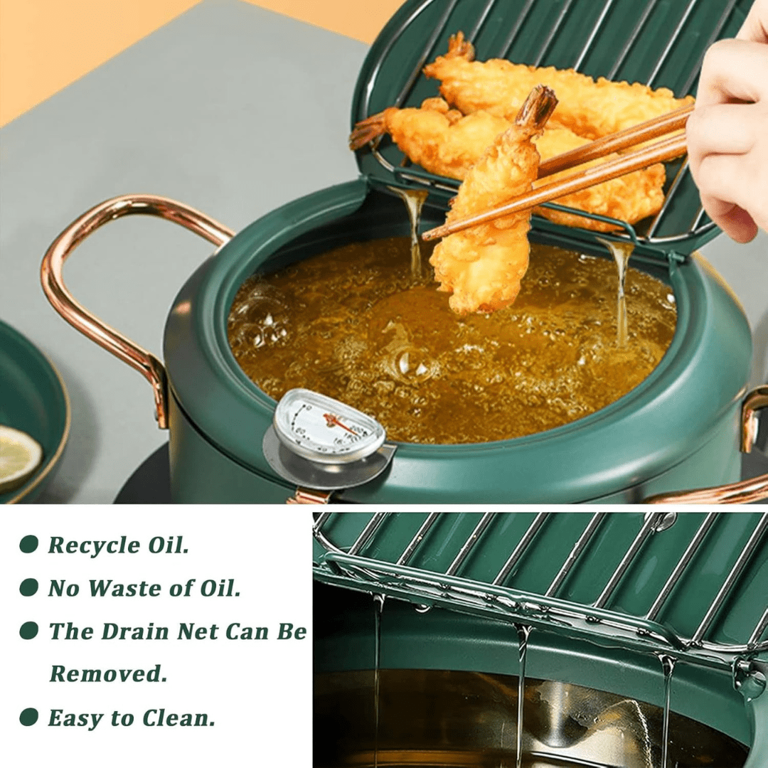 Versatile Fry Iron Tempura Fryer Pot