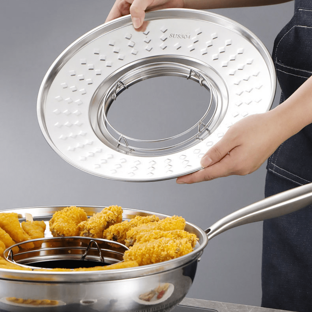 Splash Guard Stainless Fry Rack
