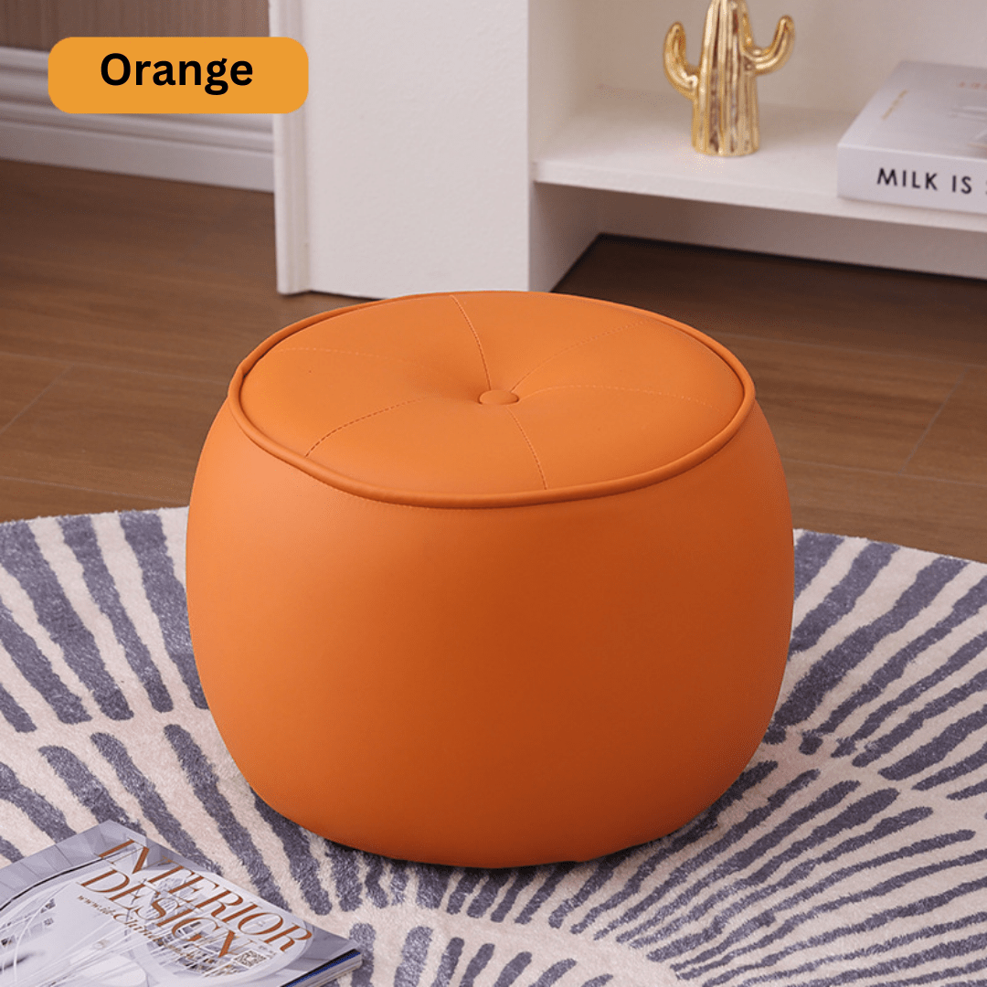 Elegance Leather Ottoman Footstool