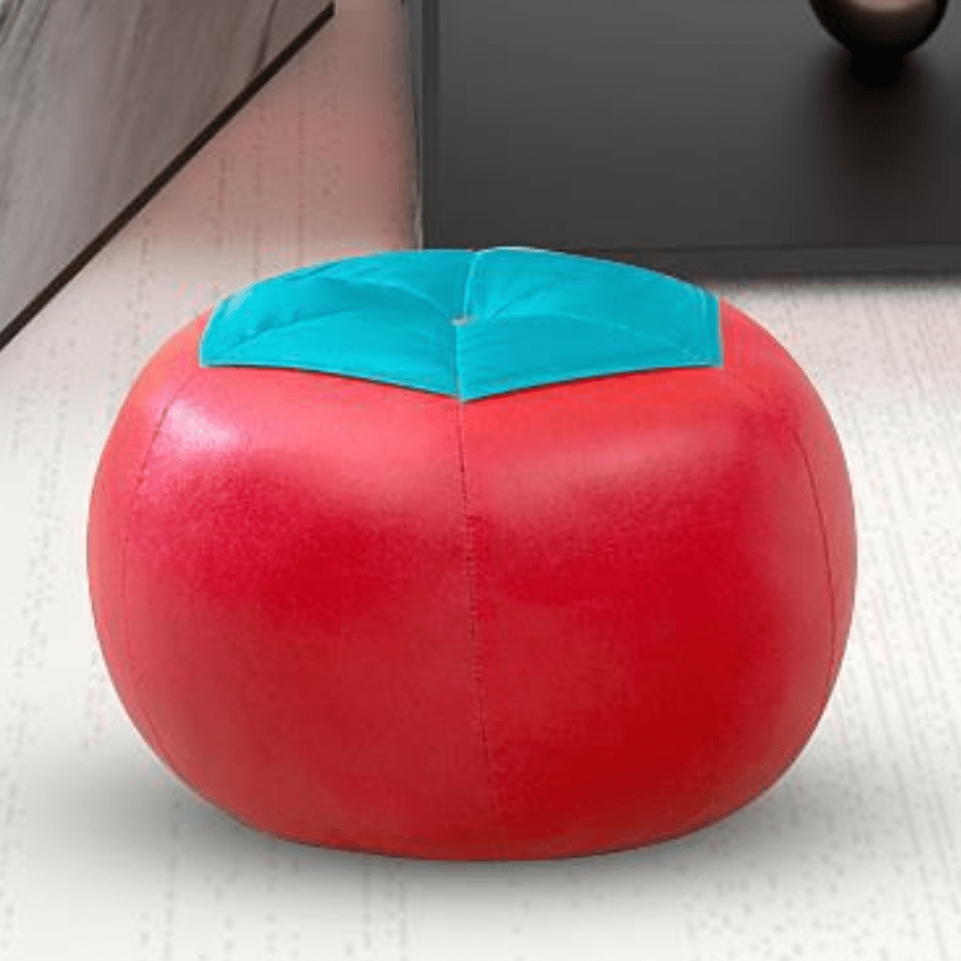 Solid Wood Frame Footstool with Highly Elastic Sponge Filling