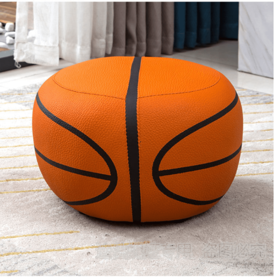 Solid Wood Frame Footstool with Highly Elastic Sponge Filling