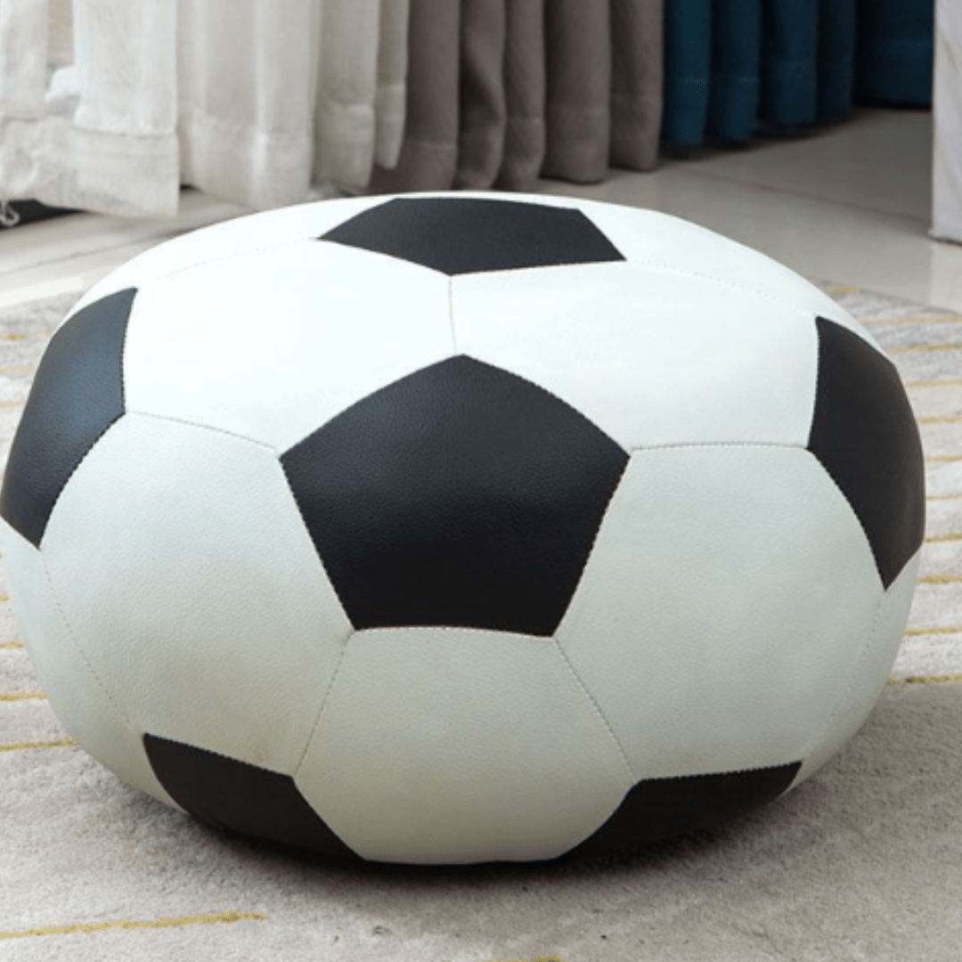 Solid Wood Frame Footstool with Highly Elastic Sponge Filling