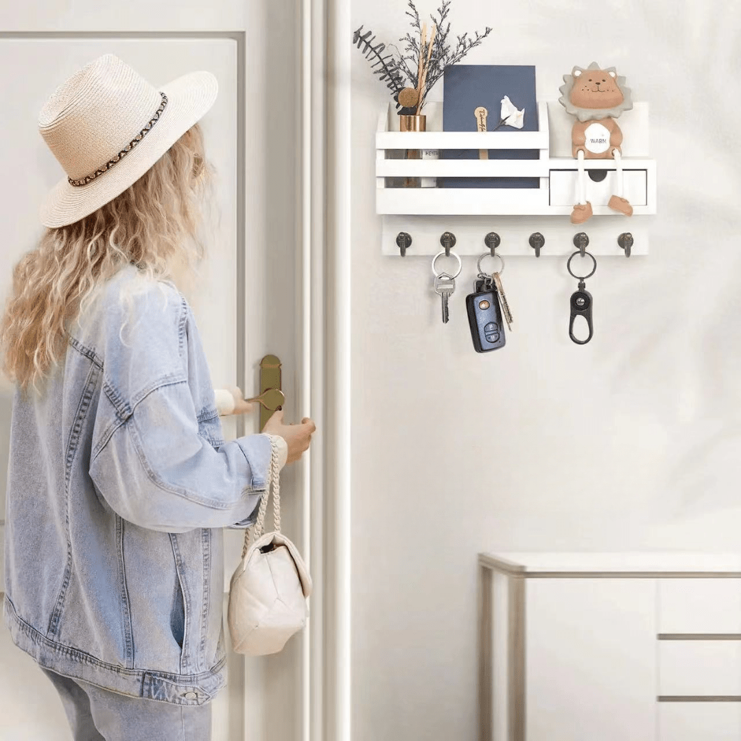 Key Rack With Storage Drawer