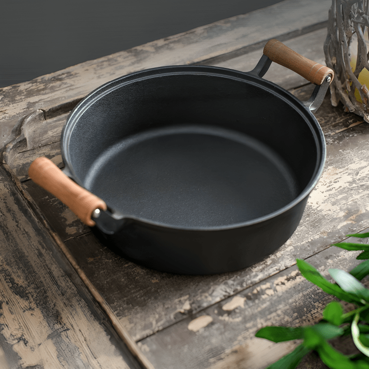 Iron Craft Wooden Handle Fry Pan