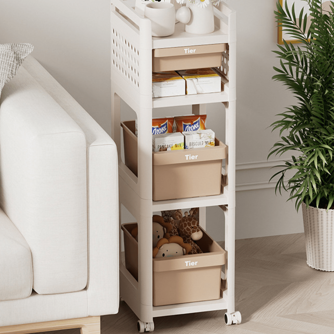 Four Layer Rolling Storage Rack