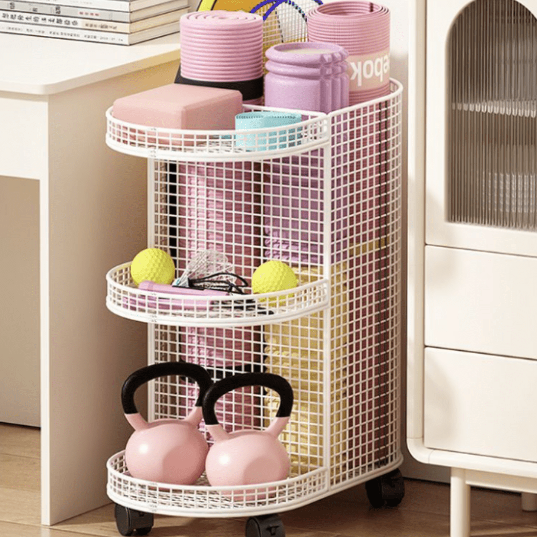 Floor-Standing Sport Organizer Rack