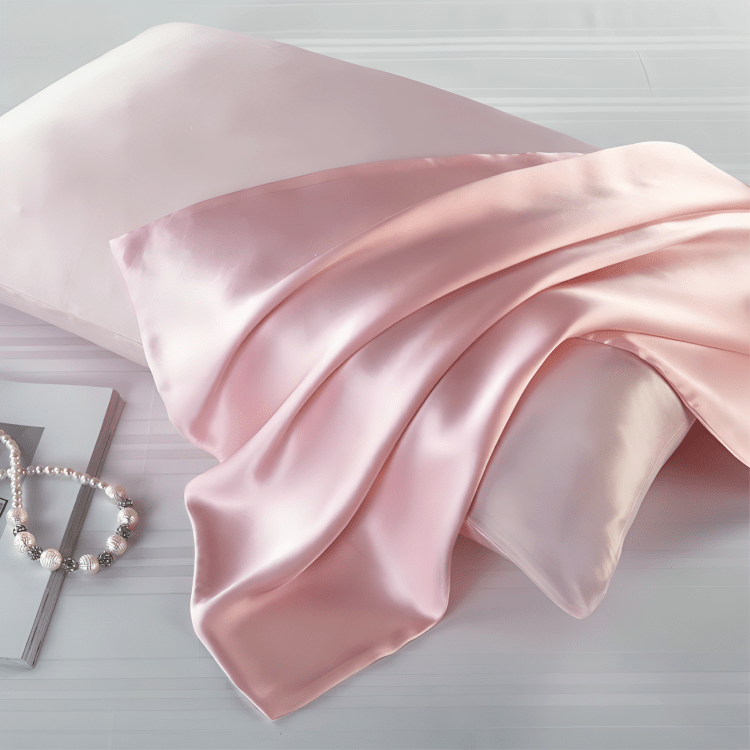 Luxe Silk Rose Gold Satin Pillow Covers