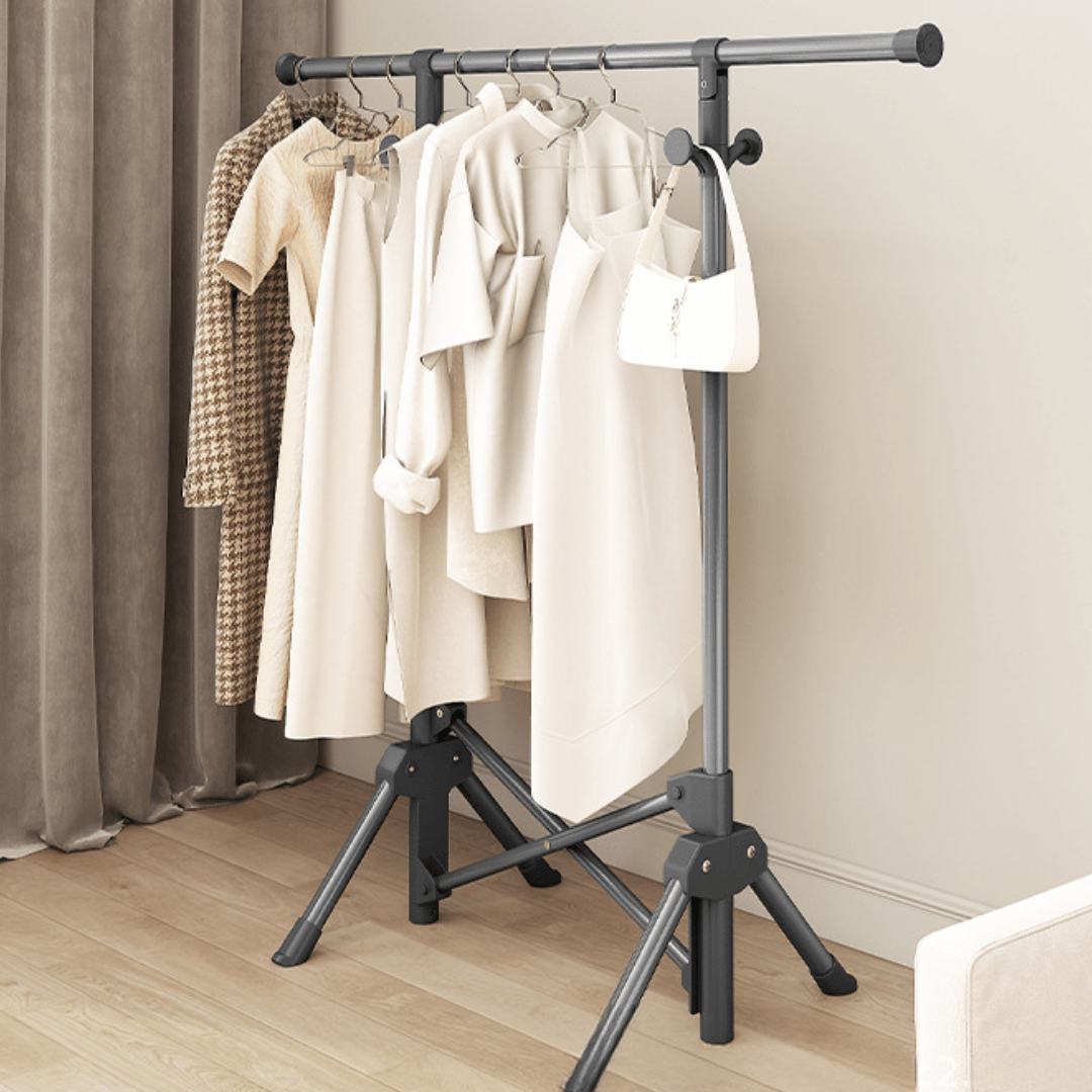 Slim Pole Foldable Clothes Hanger