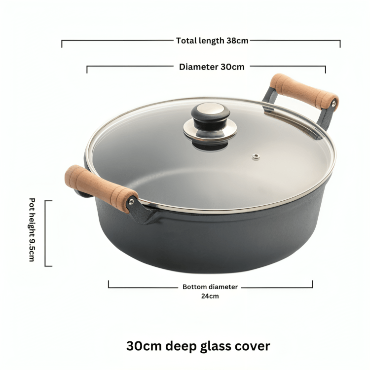 Iron Craft Wooden Handle Fry Pan