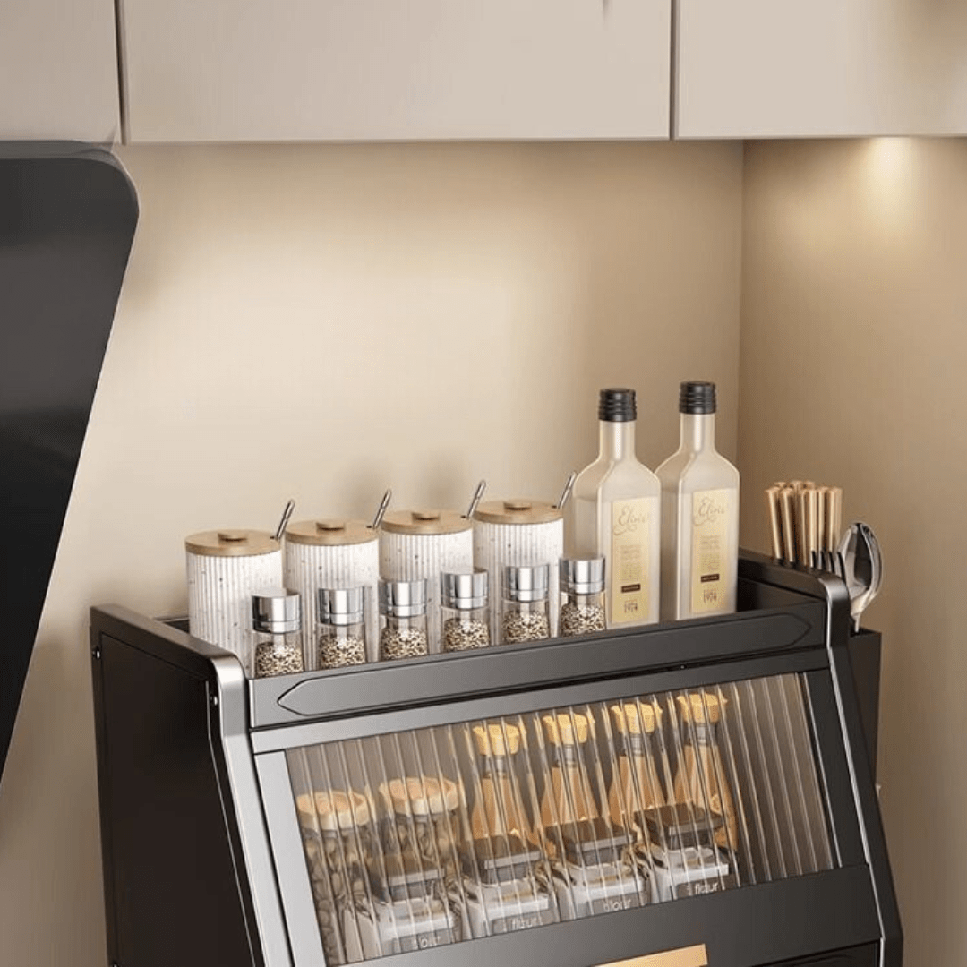 Dustproof Flip Top Seasoning Storage Cabinet