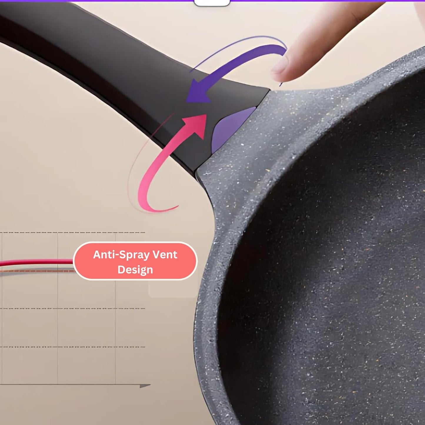 Granite-Coated Non-Stick Tawa