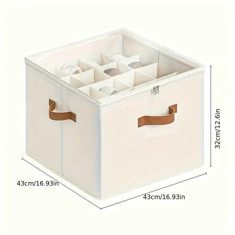 Transparent Foldable Shoe Box with Handles