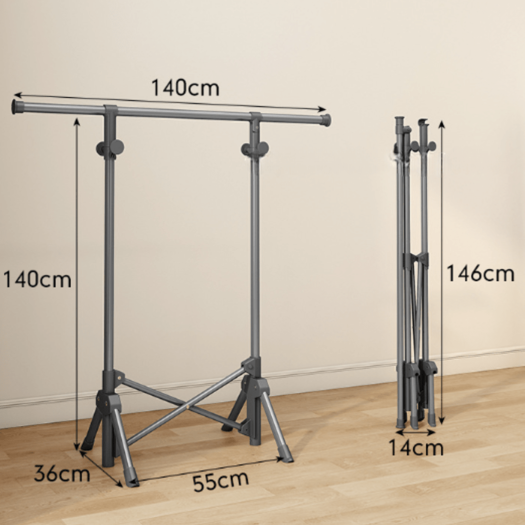 Slim Pole Foldable Clothes Hanger