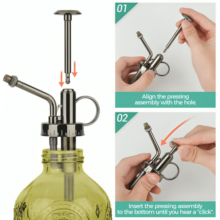 Retro Sunflower Glass Watering Sprayer