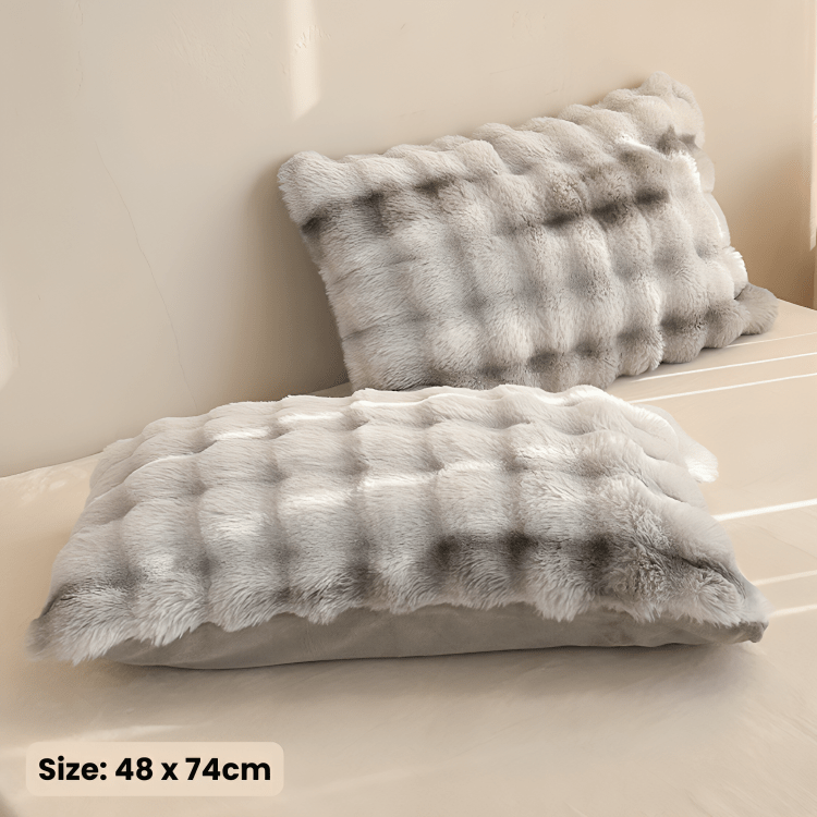 Cozy Rabbit Velvet Plush Pillowcase Set