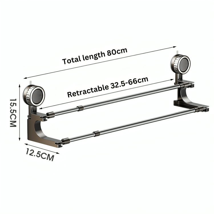 Air Flow Double Suction Towel Holder