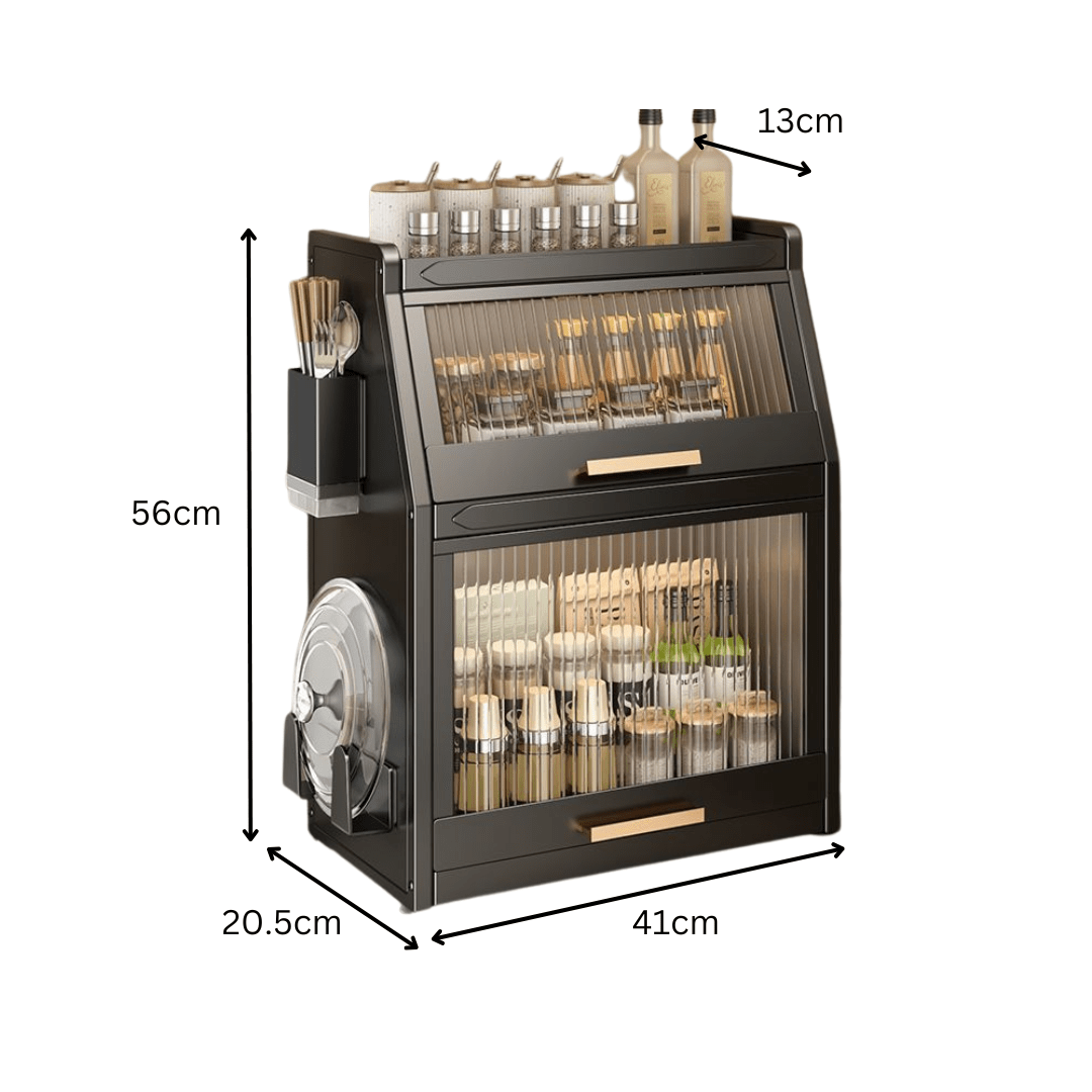 Dustproof Flip Top Seasoning Storage Cabinet